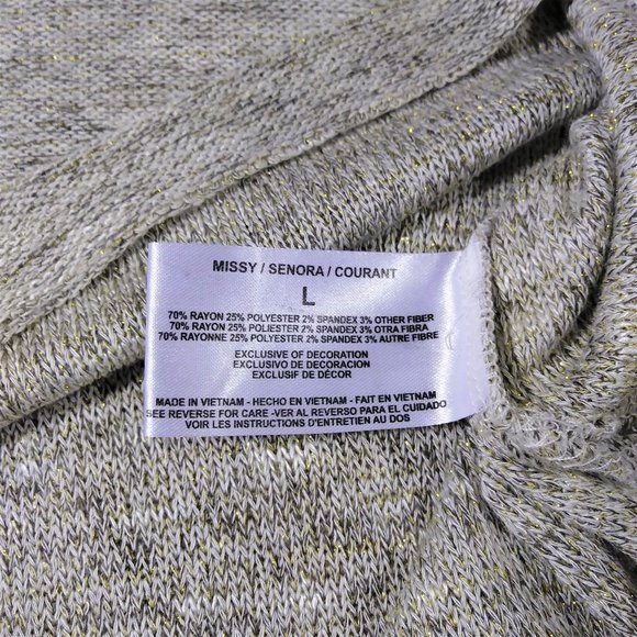 NINE WEST SWEATER KNIT SEQUINED TOP LONG SLEEVED - Picture 6 of 9